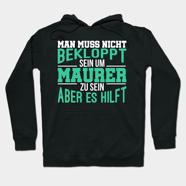 bricklayer profession master bricklayer construction site Hoodie by Toeffishirts